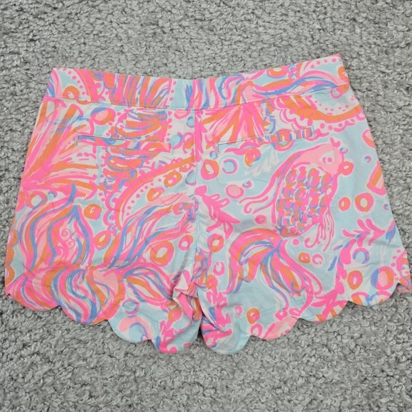 Lilly Pulitzer Buttercup Shorts Womens 00 Scalloped Hem Beach Resort Vacation - Picture 8 of 14